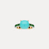 9CT AMAZONITE & TSAVORITE ROTONDE RING