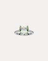 18CT GREEN AMETHYST & DIAMOND BONNARD RING