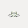 18CT GREEN AMETHYST & DIAMOND BONNARD RING