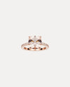 18CT ROSE GOLD PINK MORGANITE & DIAMOND BONNARD RING