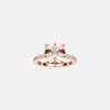 18CT ROSE GOLD PINK MORGANITE & DIAMOND BONNARD RING