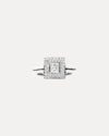 18CT PRINCESS CUT DIAMOND COLLINS RING