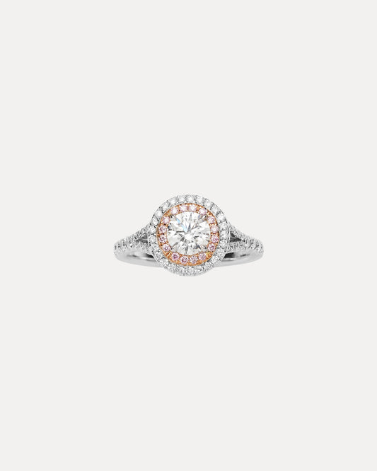 18CT DIAMOND & PINK DIAMOND PENELOPE RING