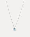 18CT AQUAMARINE & DIAMOND ORBIT PENDANT