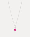 BESPOKE 18CT PINK TOURMALINE & DIAMOND PENDANT