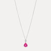 BESPOKE 18CT PINK TOURMALINE & DIAMOND PENDANT