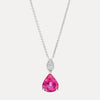 BESPOKE 18CT PINK TOURMALINE & DIAMOND PENDANT