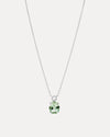 18CT GREEN AMETHYST & DIAMOND BELLINGEN PENDANT