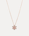 18CT ROSE GOLD PINK MORGANITE & DIAMOND PATTI PENDANT