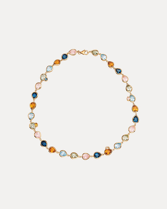 9CT MULTI-GEM ARETHA NECKLACE