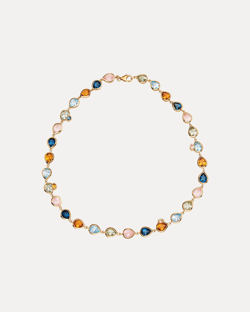 9CT MULTI-GEM ARETHA NECKLACE