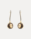 18CT SMOKY QUARTZ & BLACK DIAMOND BIANCA EARRINGS