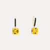 18CT HONEY QUARTZ & BLACK DIAMOND KAARINA EARRINGS