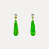 18CT GREEN TURQUOISE, GREEN AMETHYST & PERIDOT SAMOS EARRINGS (LIMITED EDITION)