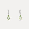 18CT GREEN AMETHYST & DIAMOND BONNARD EARRINGS