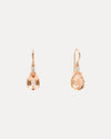 18CT ROSE GOLD PINK MORGANITE & DIAMOND BONNARD EARRINGS