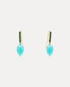 9CT AMAZONITE & TSAVORITE ROTONDE EARRINGS