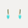 9CT AMAZONITE & TSAVORITE ROTONDE EARRINGS