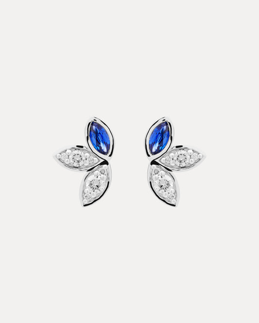 18CT DIAMOND & SAPPHIRE JONI STUD EARRINGS