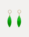 18CT GREEN TURQUOISE & DIAMOND BESPOKE EARRINGS