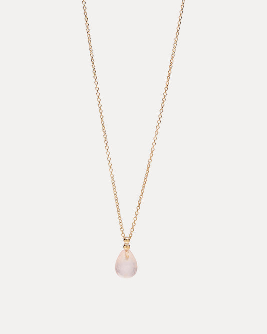 9CT CHERRY BLOSSOM ROSE QUARTZ PENDANT