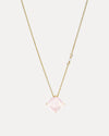 9CT ROSE QUARTZ GENEVIEVE PENDANT