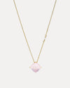 9CT ROSE QUARTZ GENEVIEVE PENDANT