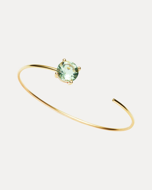 9CT GREEN AMETHYST CARLY BANGLE