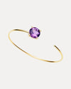 9CT YELLOW GOLD AMETHYST CARLY CUFF