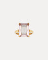 9CT ROSE QUARTZ SUNSET RING