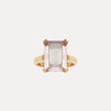 9CT ROSE QUARTZ SUNSET RING