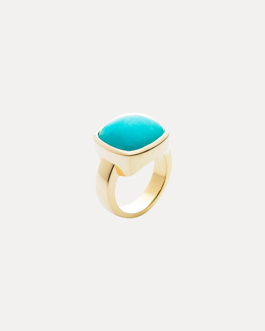 9CT PERUVIAN AMAZONITE RING