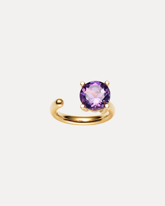 9CT AMETHYST CARLY RING