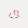 9CT ROSE QUARTZ CARLY RING