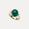 9CT MALACHITE LOREN RING