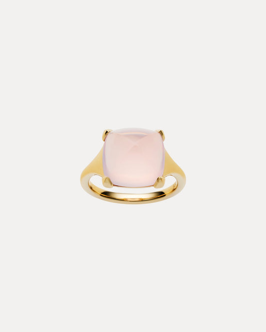 9CT ROSE QUARTZ GENEVIEVE RING