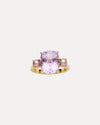 9CT LAVENDER AMETHYST & PINK PEARL LILAC WINE RING