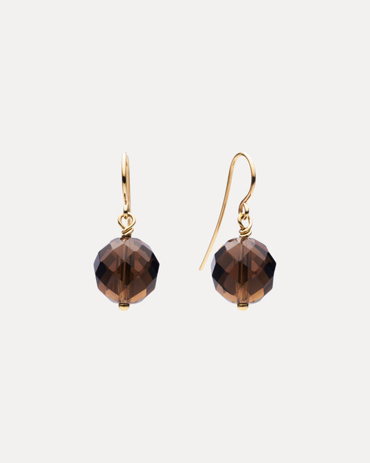 9CT SMOKY QUARTZ EARRINGS