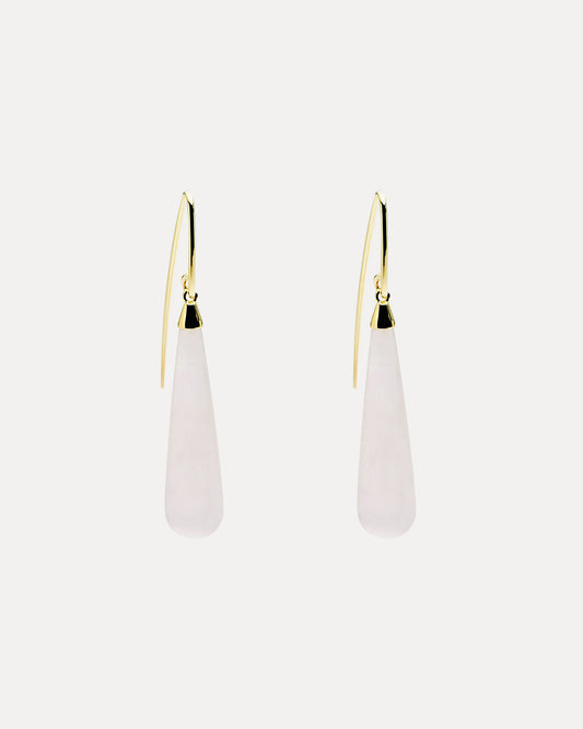 9CT ROSE QUARTZ ALESSANDRINI EARRINGS