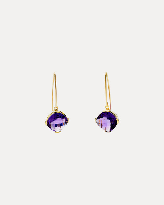 9CT AMETHYST TANGO EARRINGS