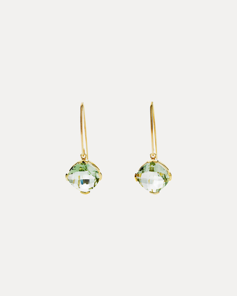 9CT GREEN AMETHYST TANGO EARRINGS