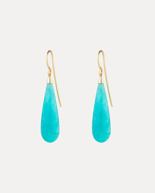 9CT PERUVIAN AMAZONITE EARRINGS