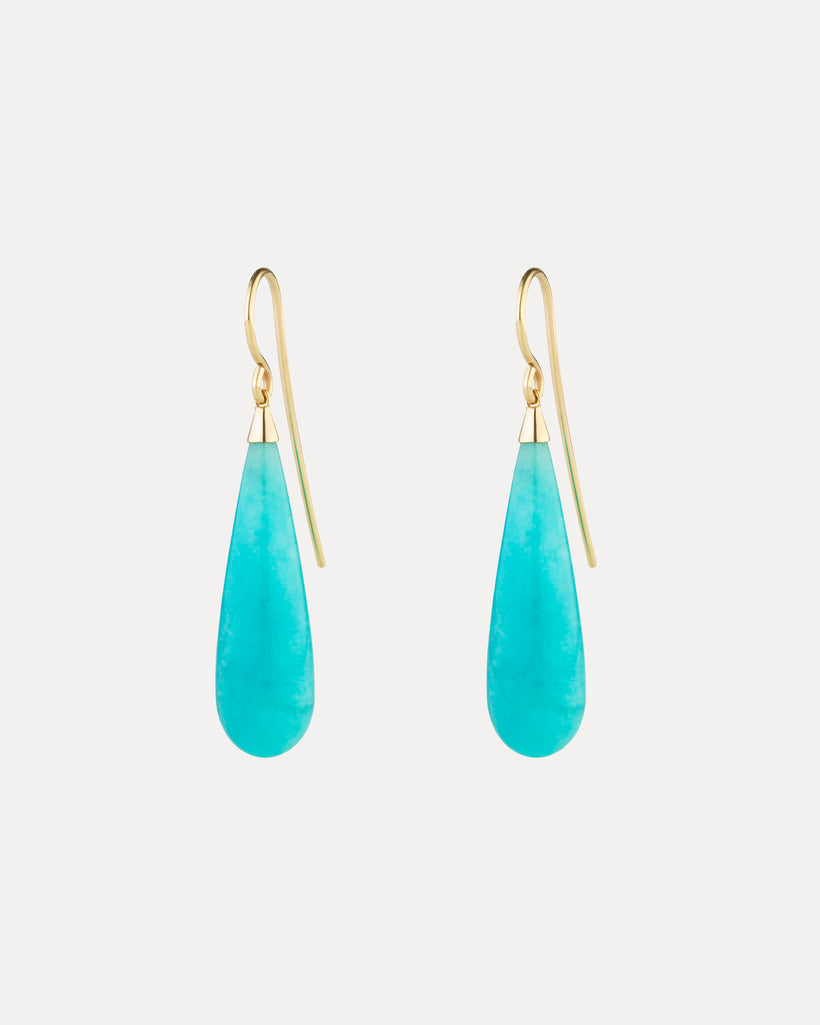 9CT PERUVIAN AMAZONITE EARRINGS