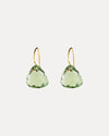 9CT GREEN AMETHYST PALOS EARRINGS