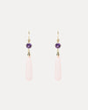 9CT ROSE QUARTZ & AMETHYST SALSA EARRINGS