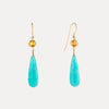 9CT AMAZONITE & CITRINE SALSA EARRINGS