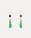 9CT AVENTURINE & AMETHYST SALSA EARRINGS