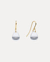 9CT CLEAR QUARTZ RAINDROP EARRINGS