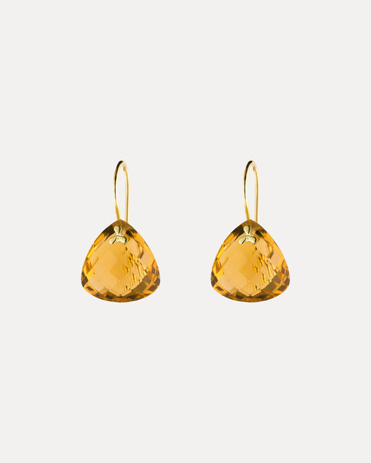 9CT HONEY QUARTZ PALOS EARRINGS