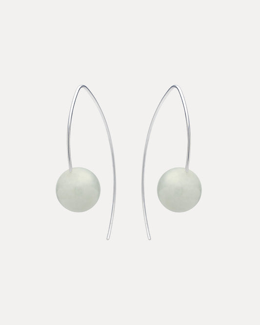 STERLING SILVER JADE TOVA EARRINGS